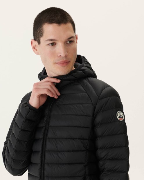 Chaqueta Ligera Con Capucha Noir Nico Jott