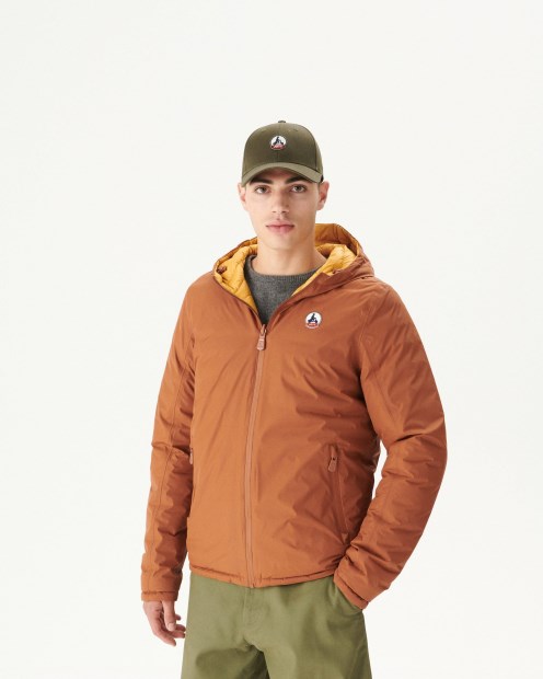Chaqueta Acolchada Reversible Con Capucha Caramelo/moutarde Bergen Jott