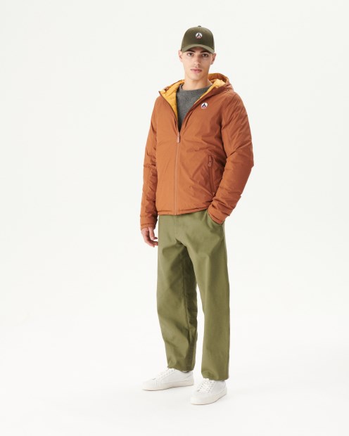 Chaqueta Acolchada Reversible Con Capucha Caramelo/moutarde Bergen Jott