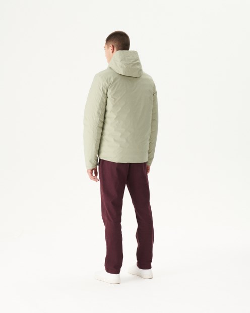 Chaqueta Acolchada Reversible Sauge/army Con Capucha Bergen Jott