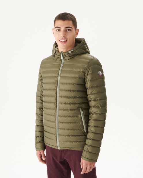 Chaqueta Acolchada Reversible Sauge/army Con Capucha Bergen Jott