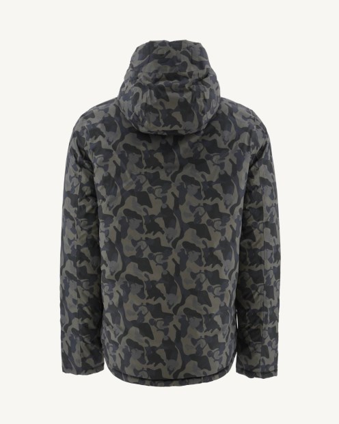 Chaqueta Acolchada Reversible Con Capucha Jott Print Militaire/noir Bergen