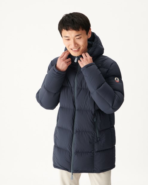 Plumífero Reversible Con Capucha Azul/marino Extremo Frío Toronto Jott