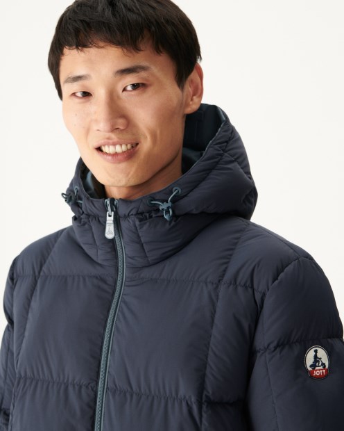 Plumífero Reversible Con Capucha Azul/marino Extremo Frío Toronto Jott