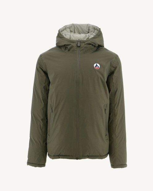 Jott Army/sauge Chaqueta De Plumón Reversible Con Capucha Para Frío Extremo Jacket Aspen