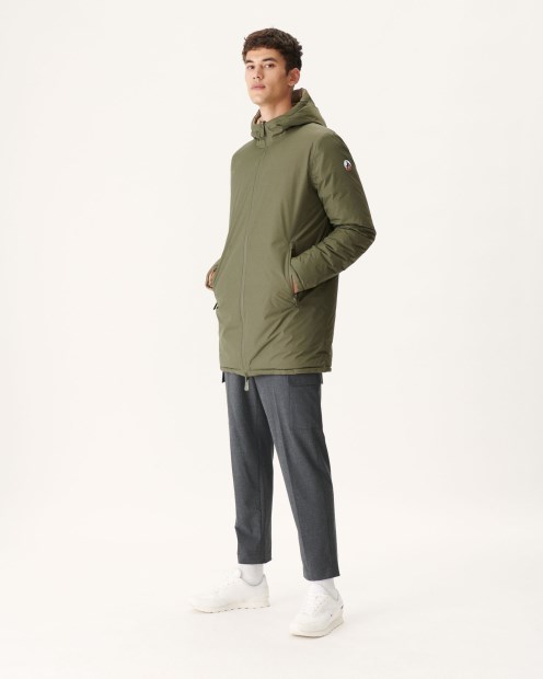 Chaqueta Acolchada Ligera Reversible Militar/beige Amsterdam Jott