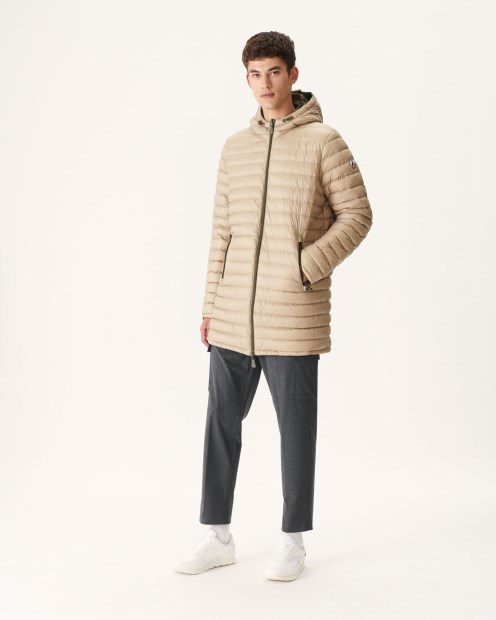 Chaqueta Acolchada Ligera Reversible Militar/beige Amsterdam Jott