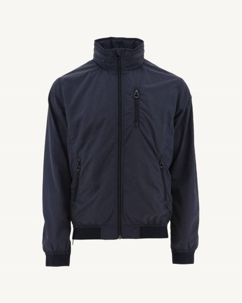 Chaqueta Oregon Azul Marino Con Capucha Plegable Jott