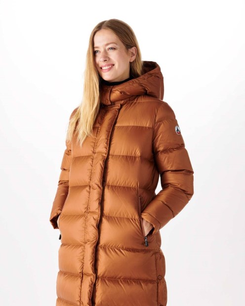 Chaqueta Larga Con Capucha Jott Extreme Cold Caramel Karachi