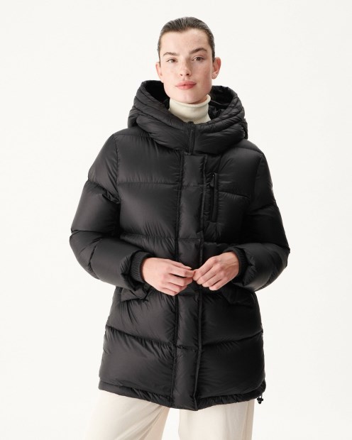 Chaqueta Acolchada Con Capucha Noir Extreme Cold Delhi Jott