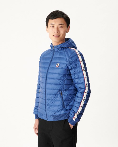 Chaqueta De Plumón Con Capucha De Mezclilla Oscura Jott Colin