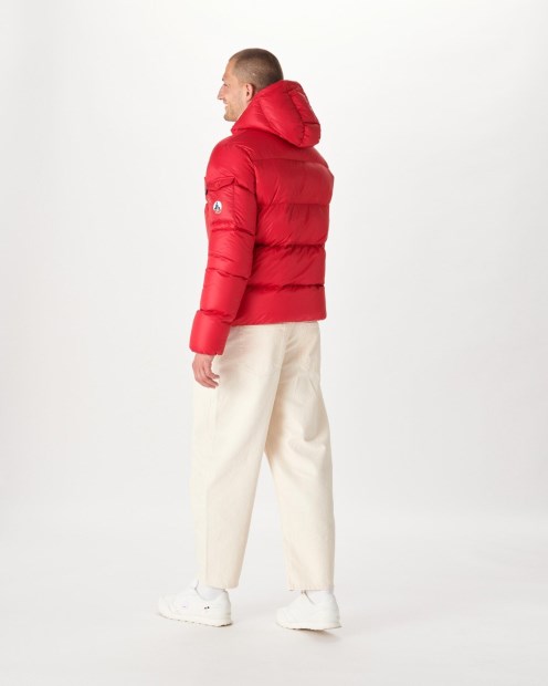 Chaqueta Roja Con Capucha Java Jott