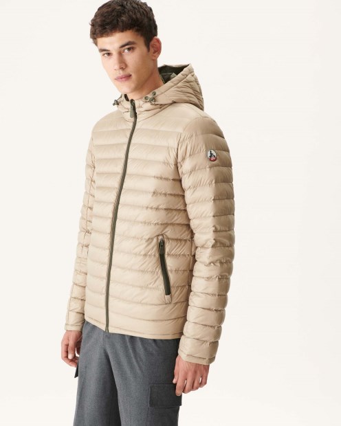 Jott Chaqueta Acolchada Reversible Con Capucha Militar/beige Bergen