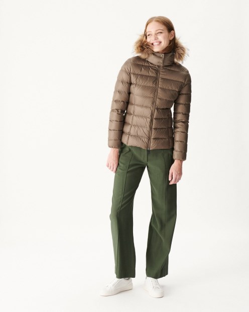 Jott Plumífero Con Capucha Taupe Luxe