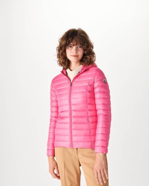 Chaqueta Ligera Con Capucha Rosa Cloe Jott