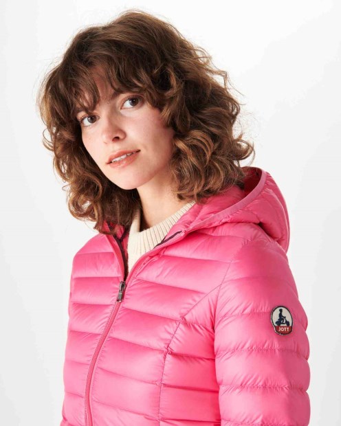 Chaqueta Ligera Con Capucha Rosa Cloe Jott