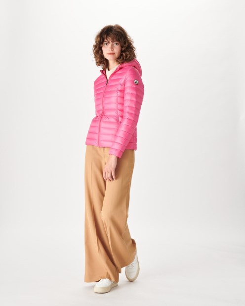 Chaqueta Ligera Con Capucha Rosa Cloe Jott