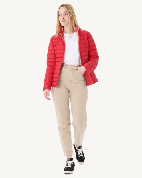 Chaqueta De Plumón Ligera Roja Cha Jott